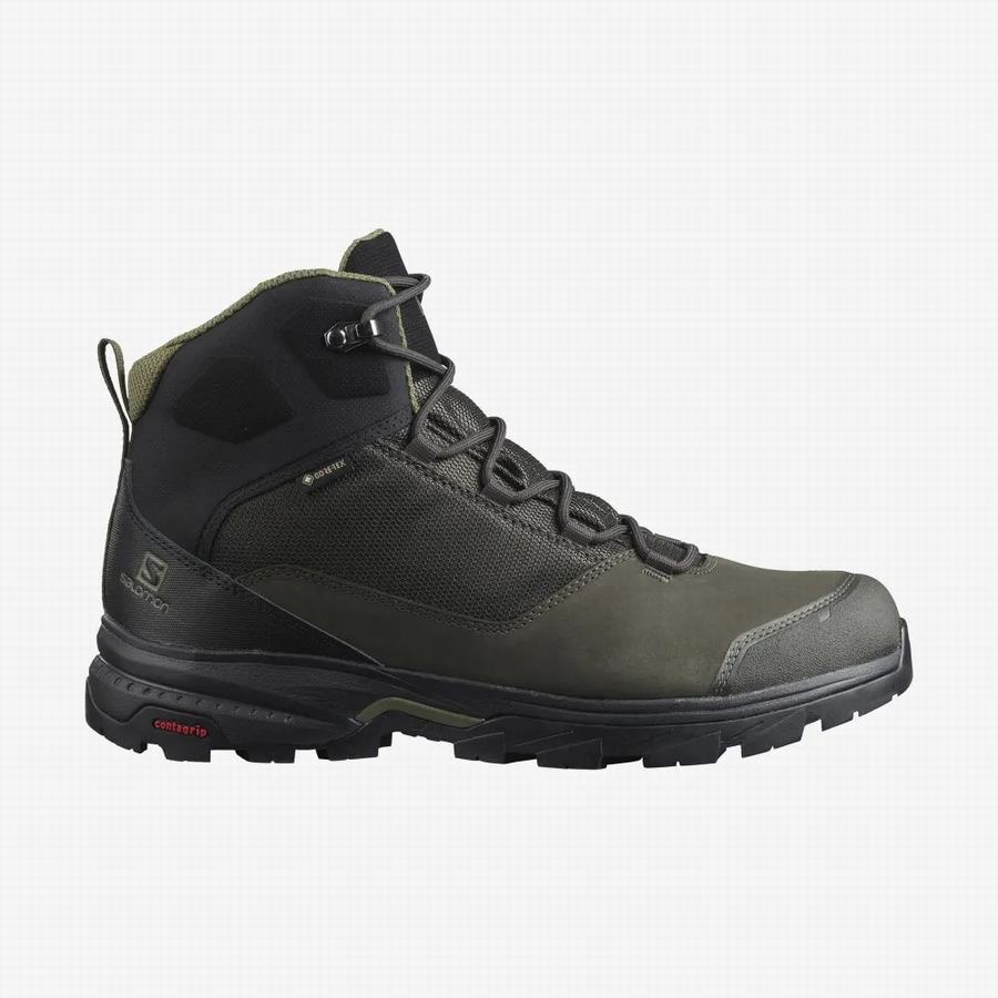 Salomon Outward Gore-tex Férfi Turabakancs Olivazöld (BZL690VB)